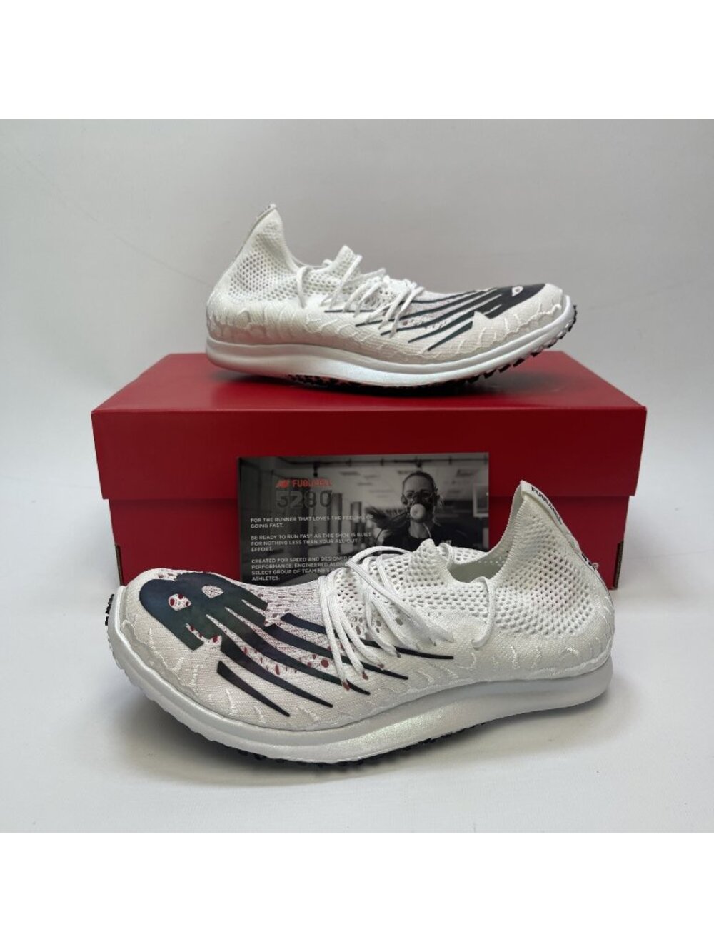 New Balance FuelCell 5280 Racing Running Shoes White Black Women Sz 8.5 US NEW